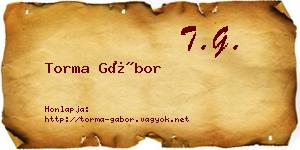 Torma Gábor névjegykártya
