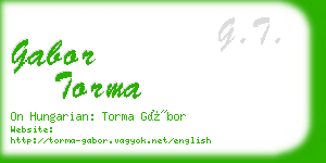 gabor torma business card